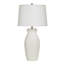 Lampe de table en céramique - Crème Novac - Abat-jour crème