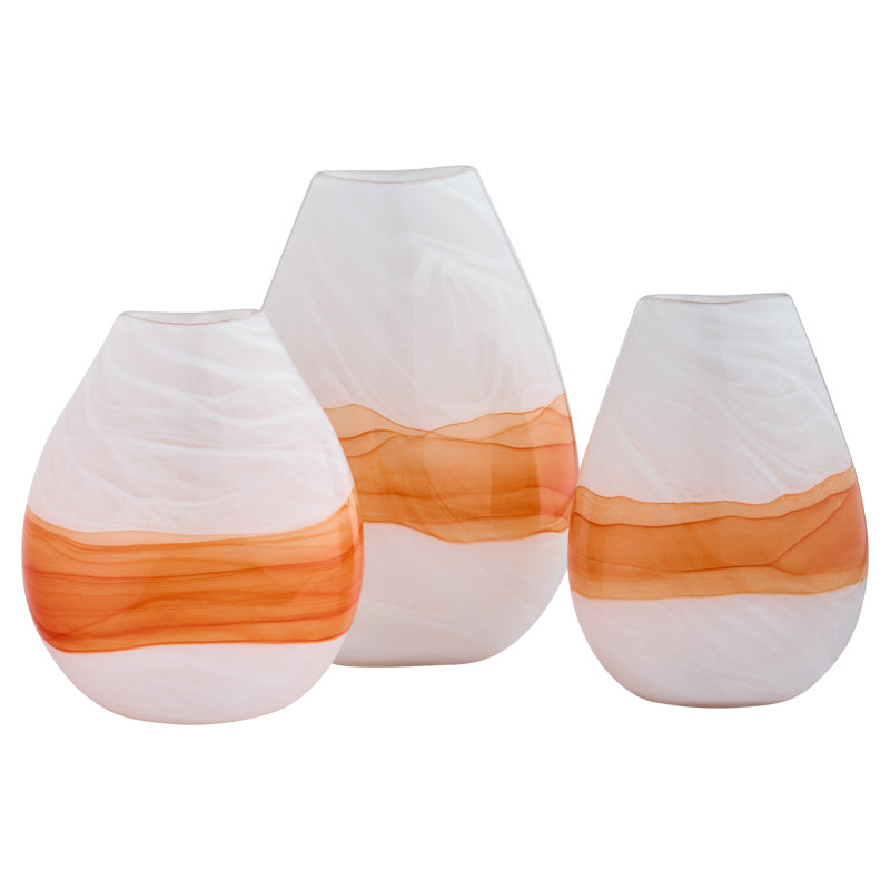 Pacaya Handmade Glass Table Vase, 14.25" H x 10.25" W x 6.75" D