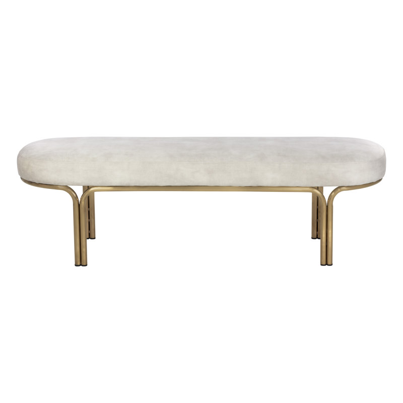 Gwen Upholstered Bench, Cream
