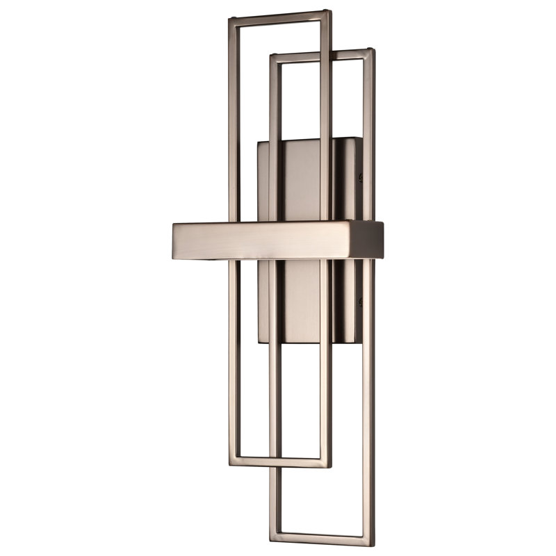 Saedi Steel LED Armed Sconce, Hazel Bronze