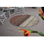 Tapis turc rétro vintage dans des tons orange chaud, parfait pour la cuisine et le vestibule