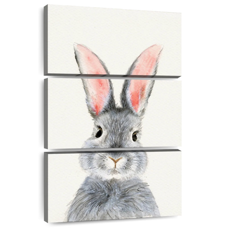 Brampt Fluffy Gray Bunny, 65" H x 42" W