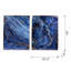 Ensemble de 2 panneaux d'art encadrés bleus et dorés, motif marbré unique, 30,5 po x 40 po