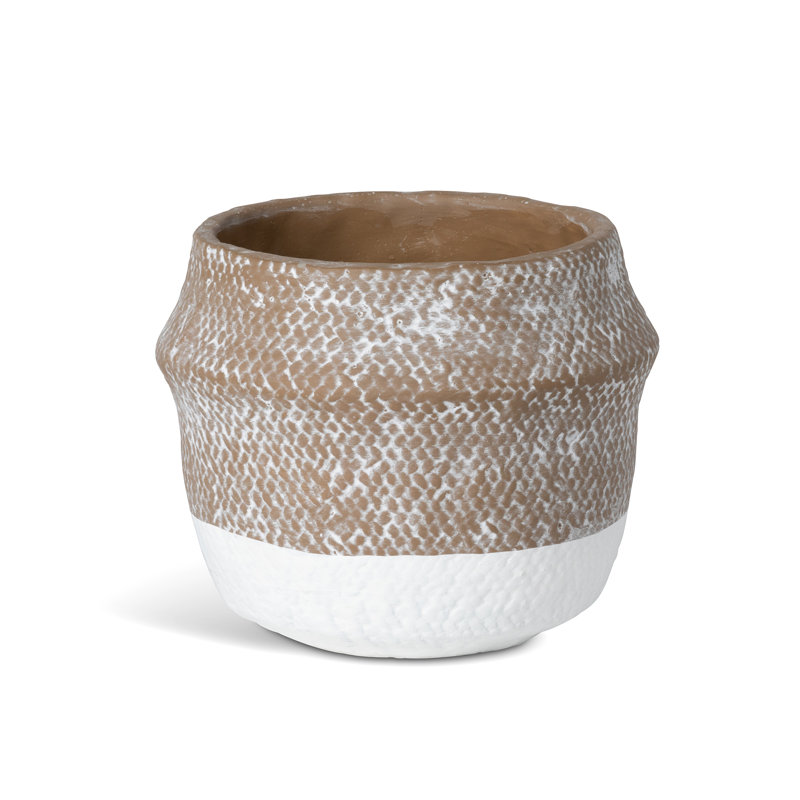 Rustic Modern Planter, 6.75" H x 8.50" W x 8.5" D