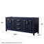 Daria 78.75'' W Double Bathroom Vanity Base-805972869