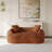 2-seater Curved Compressed Sofa, Upholstered Boneless Loveseat-1517070265