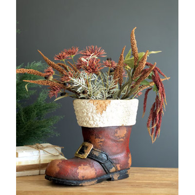 FAUX CONCRETE  SANTA BOOT