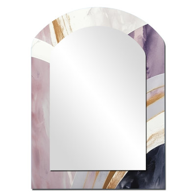 Miroir mural rose et blanc Medley III - Marble Arch