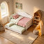 Lit de jour double en bois massif avec tiroir-lit à roulettes, canapé-lit simple multifonctionnel pour chambre ou salon, sommier non requis, blanc.-202355479