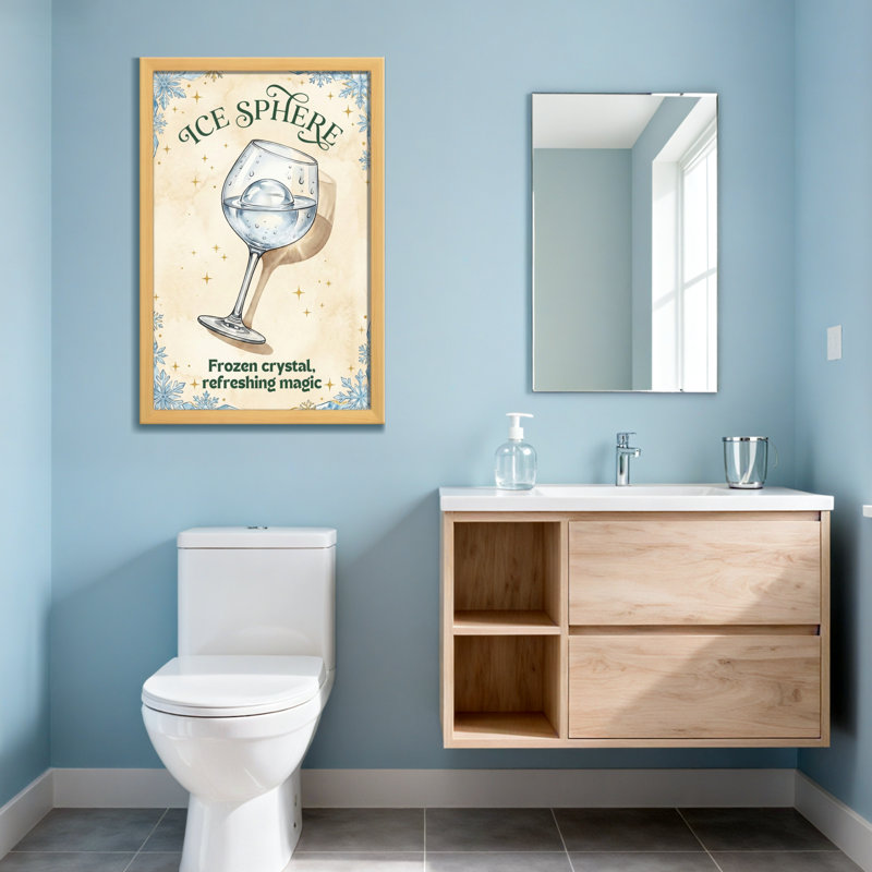 Sphère glacée, nourriture et boissons, H 24 po x l 16 po, Toile tendue, Ne s’applique pas