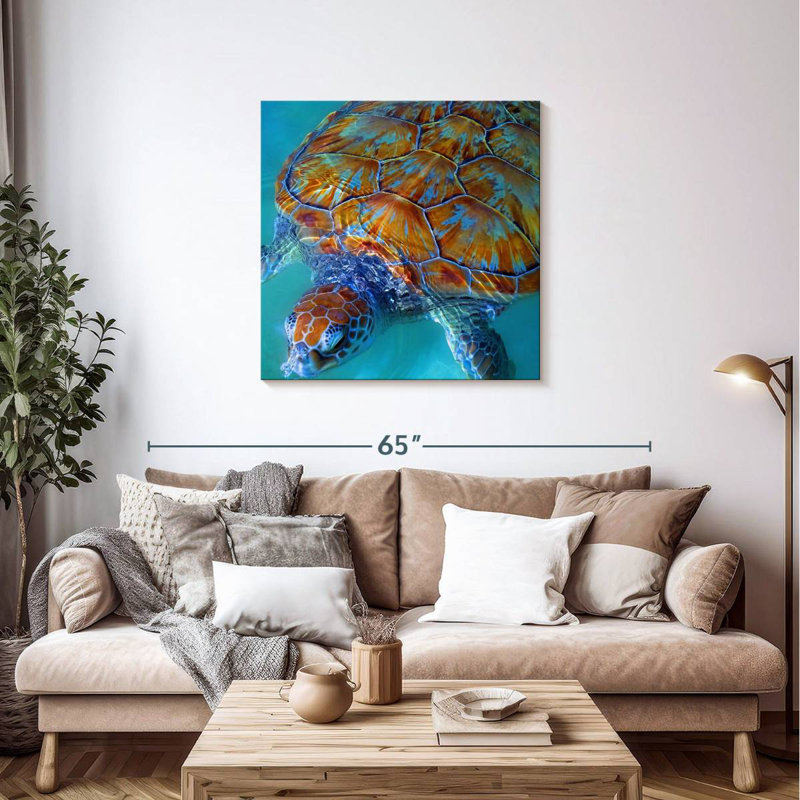 Tortue de mer Brampt Cayman, H 36 po x l 36 po