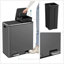 Grey Stainless SteelKitchen Waste System,Recycling Pedal Bin with Double Compartments,2x30L Double Bin for Recycling and Waste with 2Pedal