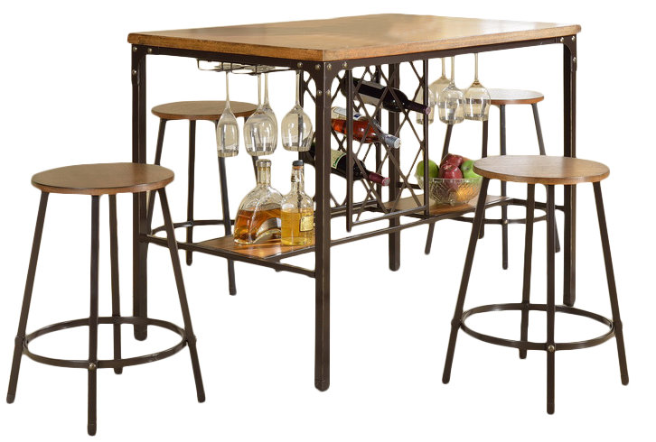 Ensemble de table de pub de 5 pièces Cyrus