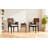 Woven Rattan Arm Design Upholstered Accent Chair