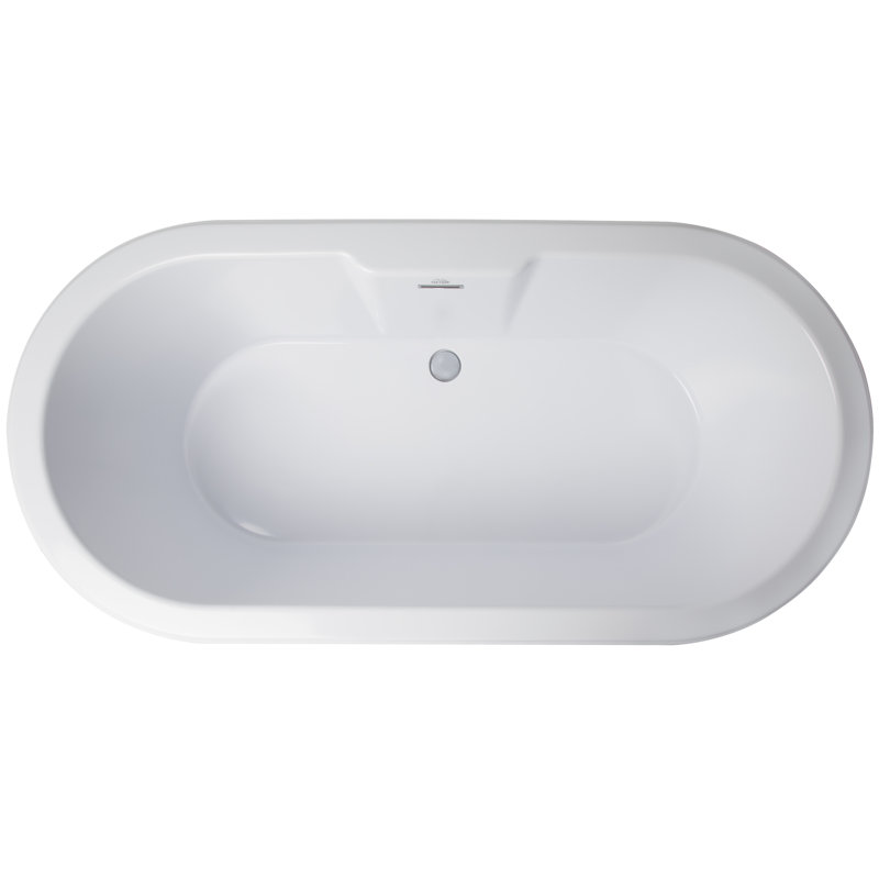 Chateau 66'' L Freestanding Soaking Bathtub, Matte White
