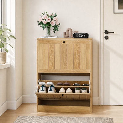 12 - Pair Shoe Storage Cabinet