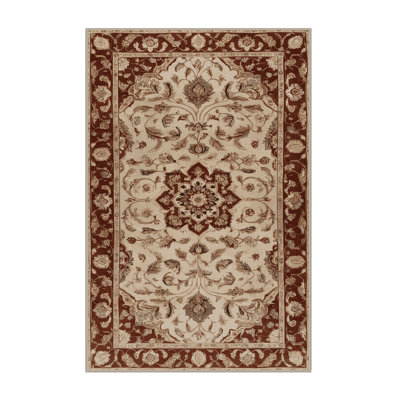 Machine Washable Persian Brown Area Rug