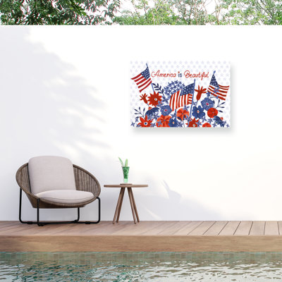 Toile d'extérieur Farida Zaman «America The Beautiful I Flag»