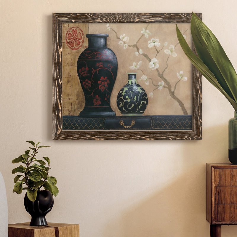 Asian Calm I - cadre photo, impression sur toile, H 20 po x l 17 po x P 1,5 po, Noyer