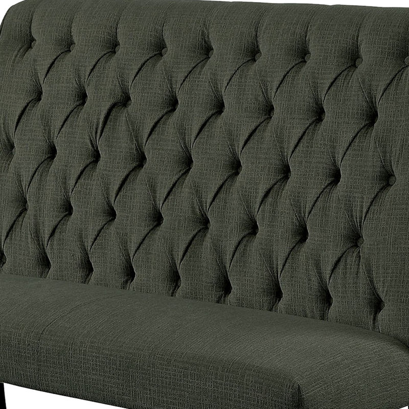 Betsiamites Chenille Upholstered Bench, Gray