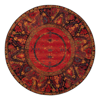 Gurrola Oriental Red/Yellow/Black Indoor/Outdoor Area Rug