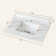 37 Inch Marble Vanity Top, Bathroom Vanity Top With Undermount Rectangular Middle Sink And 4" Height Backsplash, Pre-Drilled  Faucet Hole  Vanity Top, Carrara White With Veins
