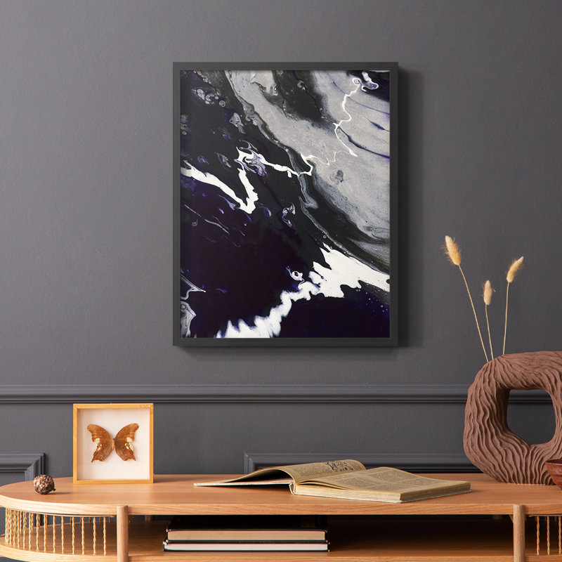 M108 Framed Print - Solid Wood, Black, 14" H x 11" W