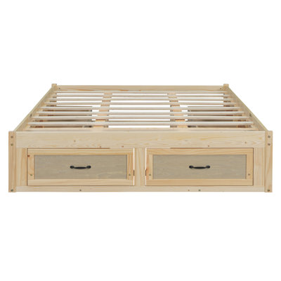 Lit plateforme 6 tiroirs avec rangement