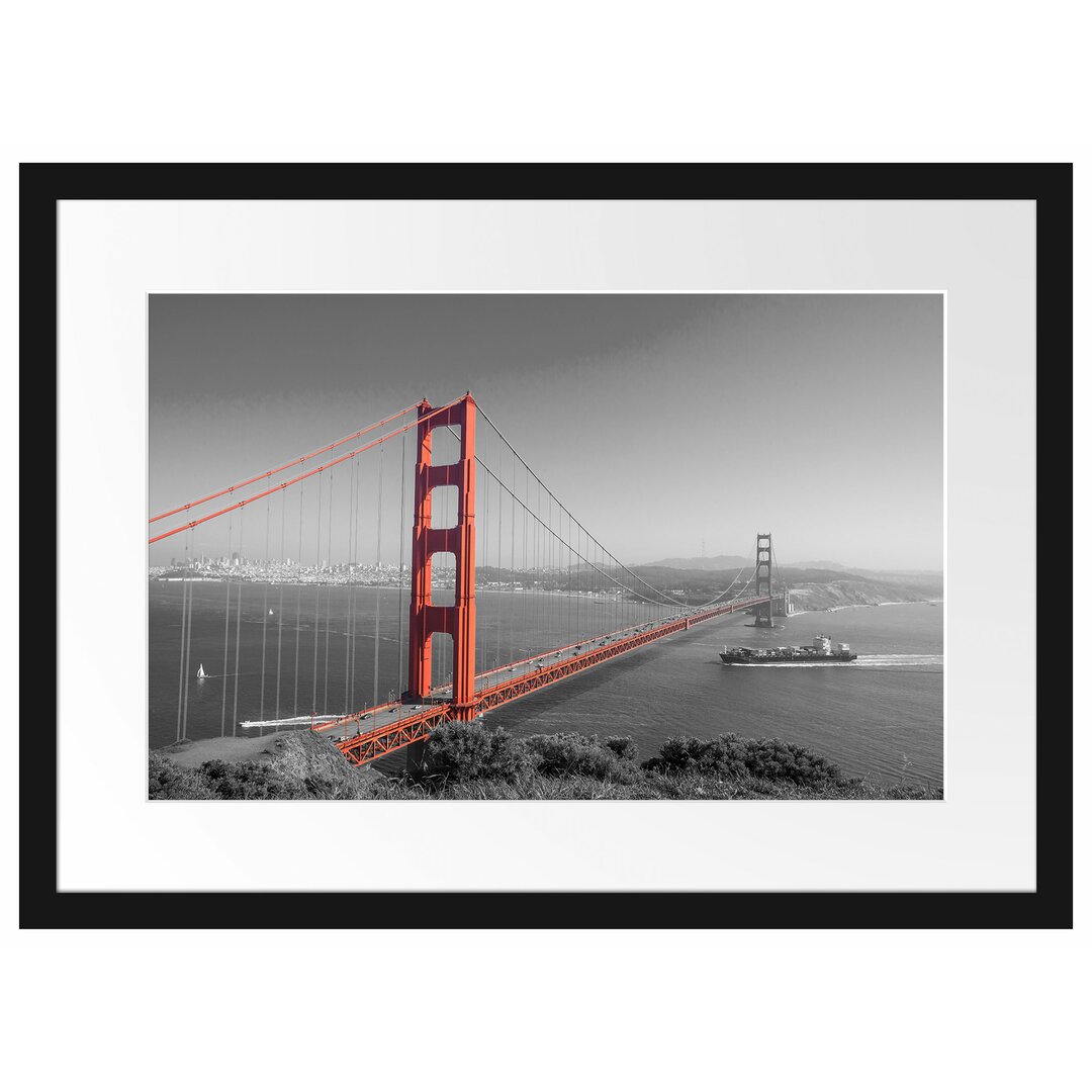 Gerahmtes Poster Eindrucksvolle Golden Gate Bridge