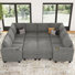 Anjanette Chenille Modular Sleeper Sectional with Storage