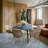 Matthew Leather Dining Chair, Modern Mid Century Accent Chair with Armrests and Iron Legs, Faux Leather Upholstered Kitchen Desk Chair for Dining Room, Living Room, Office Furniture-123223577-108486388