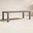 Pascaline Rectangular Metal Outdoor Dining Table With Umbrella Hole , 42.13'' in. W 90'' in. D