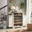 2 range-chaussures ouverts - panneau de particules blanc + armoire pratique en chêne et fiable