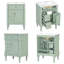 Meuble-lavabo moderne 24 po pour petits espaces, armoire avec tiroir rabattable et tablette réglable, meuble-lavabo autoportant en bois massif avec lavabo-496355206-496355204