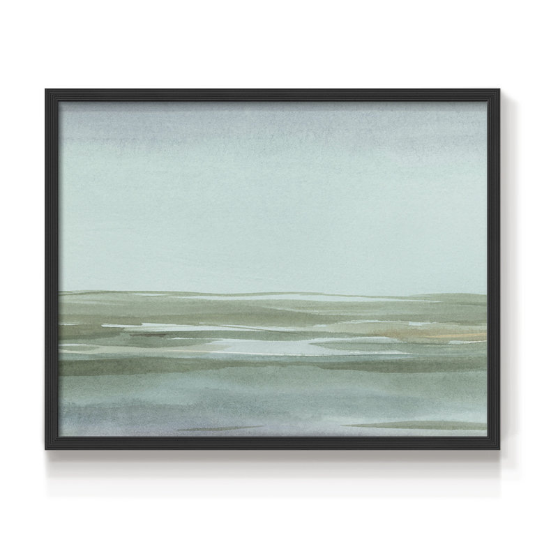 Aqua Reflections II -Framed Print - Restickable, H 22 po x l 28 po, Noir, noir, noir, noir
