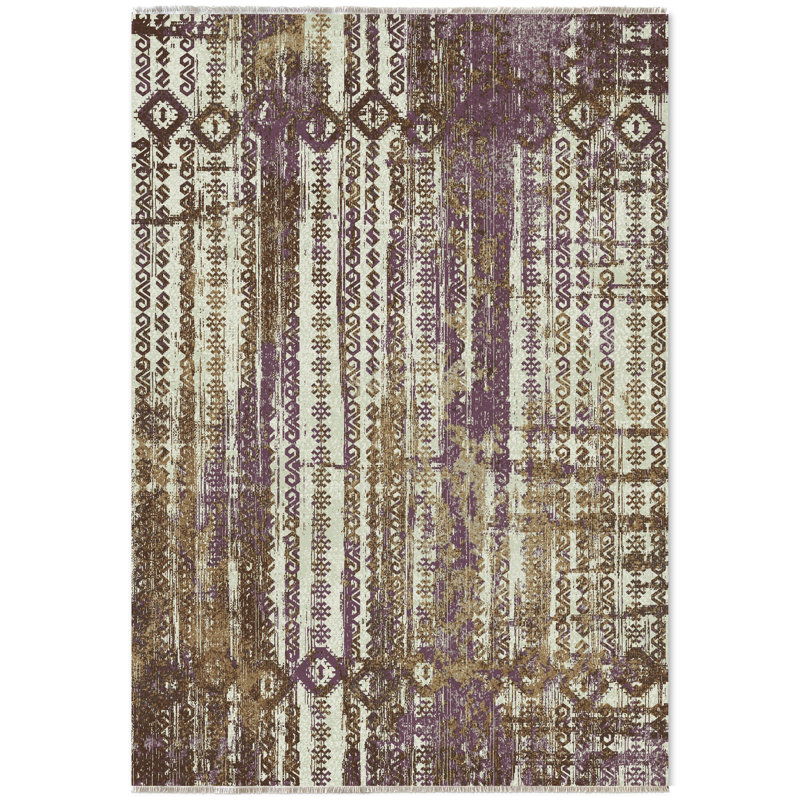 Tapis rectangulaire Deasha avec envers antidérapant, Rectangle 4 pi x 6 pi 7 po