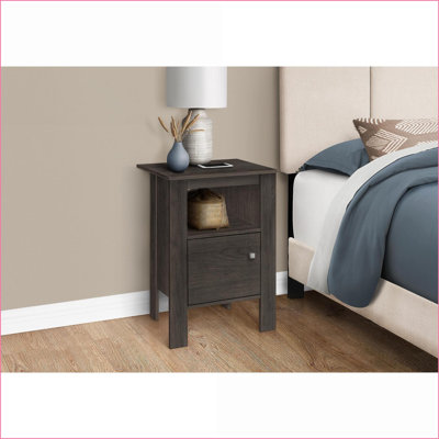 Table basse en stratifié brun avec rangement, style naturel classique pour le salon, la chambre à coucher, peu encombrante Stable