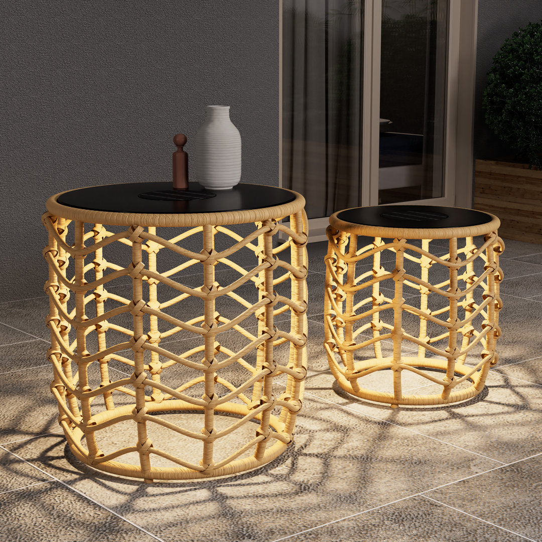 Lumweave 17.7'' Solar Powered Outdoor Floor Lamp Grand Patio