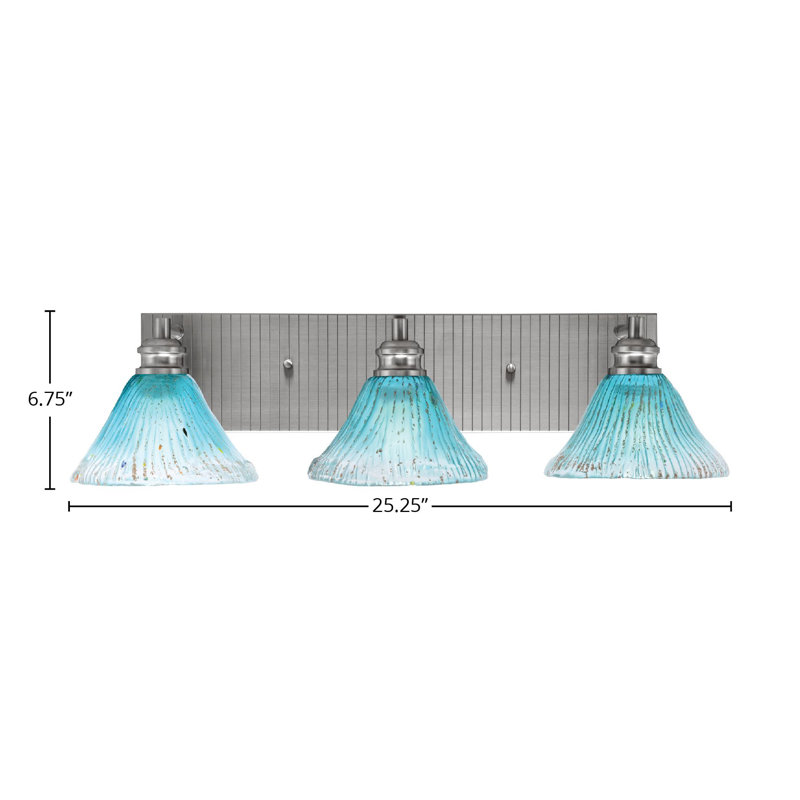 Éclairage pour meuble-lavabo 3 lumières Gulianna, Nickel brossé