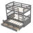 Twin Over Twin Trundle Bed With 3 Drawers-2056697243