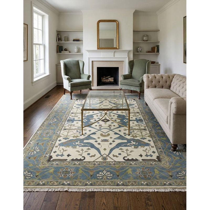 Tapis oriental floral Oushak 9X12