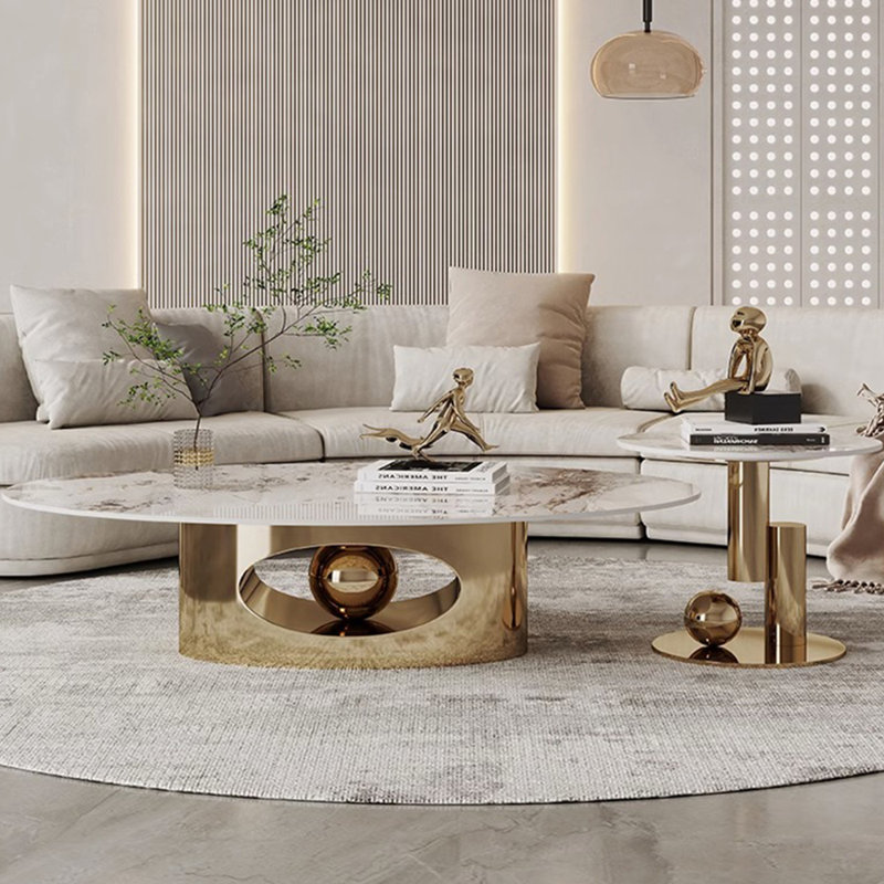 Daye, 15.3" H x 51" L x 27.5" W, Gold