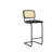 2 Pieces Of Satin Velvet Bar Stools With Wicker Backrests-1966926760