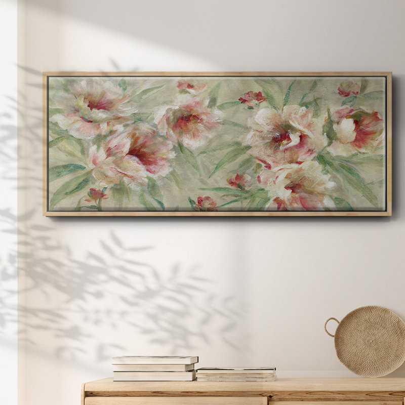 Pivoine plaisir - toile encadrée, H 8 po x l 20 po