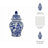 Classic Chinoiserie Tall Jar for Home Decor Display - Decorative Ceramic Table Jar with Lid for Shelves and Tabletops Styling - Blue & White-86748906