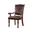 Chaises de salle à manger 2 pièces en cerisier brun - bois massif avec siège orné et pieds tournés à 2 branches-833006171
