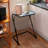 Adjustable Folding Accent Table Multi-functional Side Table with Cup Holder Height & Tilt Adjustable Waterproof Surface for Kitchen or Dining Room