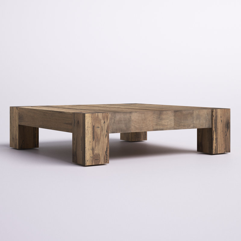 Trumann Single Coffee Table, Rustic Wormwood Oak