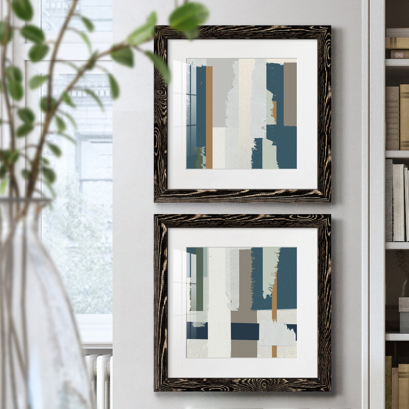 «Close To The Edge I», ensemble de 2 cadres photo, H 27,5 po x l 55 po x P 1,5 po, Cadre noir