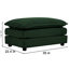 Canapé modulaire surdimensionné en L avec repose-pieds réversible en chenille verte Free Combination Comfy Upholstery